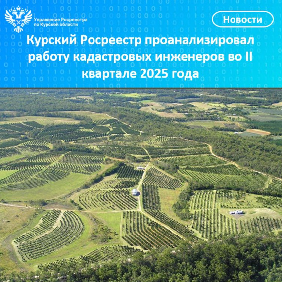 Курский Росреестр проанализировал работу кадастровых инженеров во II квартале 2025 года. Курский Росреестр проанализировал работу кадастровых инженеров во II квартале 2025 года.